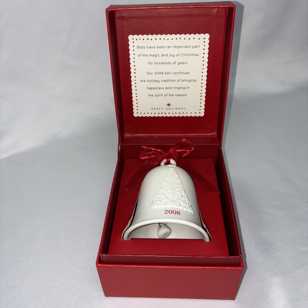 Hallmark Keepsake Christmas Ornament Porcelain Bell Dated 2008 Original Box